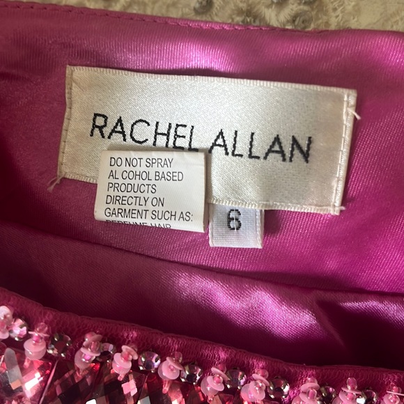 RACHEL ALAN 2 PIECE DRESS. Pink & white homecoming dress! - Picture 4 of 5